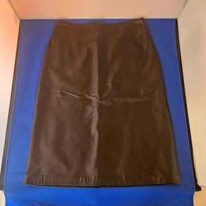 Black leather skirt